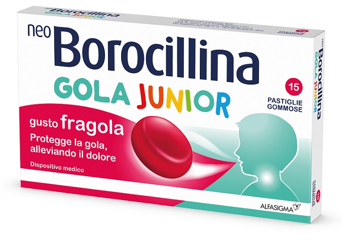 NEOBOROCILLINA GOLA JUNIOR 15 PASTIGLIE GUSTO FRAGOLA - Farmacia Dott. Pasquale Russo
