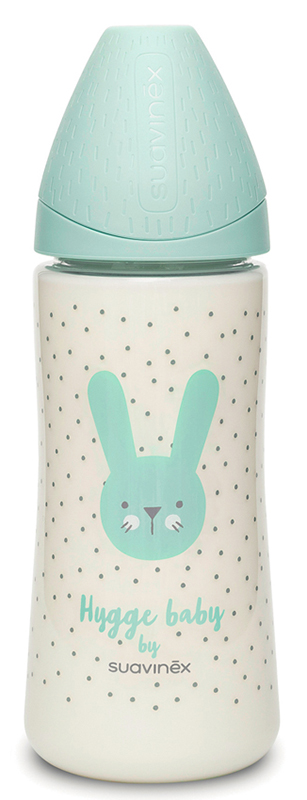 SUAVINEX HYGGE BIBERON DA 360ML PAPPA S CONIGLIO POIS VERDE - Farmacia Dott. Pasquale Russo