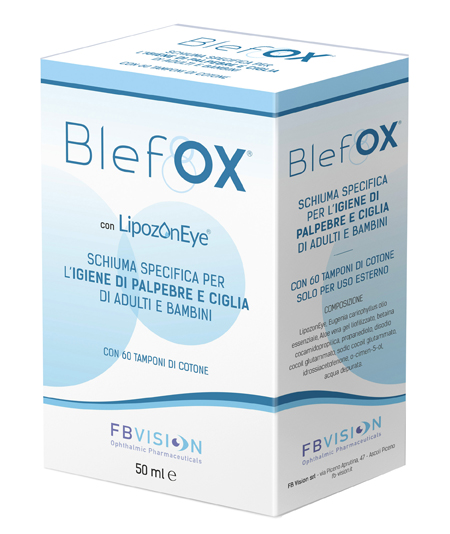 BLEFOX SCHIUMA SPECIFICA PER IGIENE PALPEBRE E CIGLIA 50 ML CON EROGATORE + 60 DISCHETTI - Farmacia Dott. Pasquale Russo