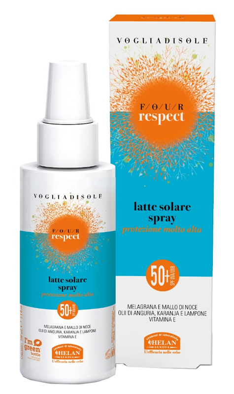 VOGLIADISOLE FOUR RESPECT LATTE SOLARE SPRAY SPF50 VISO E CORPO 100 ML - Farmacia Dott. Pasquale Russo