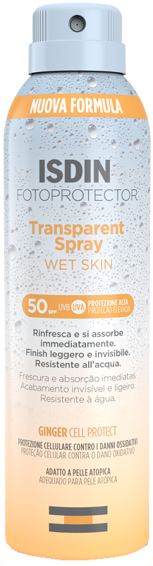 FOTOPROTECTOR TRANSPARENT WET SKIN SPRAY 50+ 250 ML - Farmacia Dott. Pasquale Russo