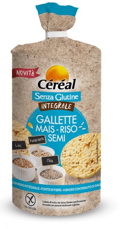 CEREAL SENZA GLUTINE INTEGRALE GALLETTE MAIS RISO SEMI 115 G - Farmacia Dott. Pasquale Russo