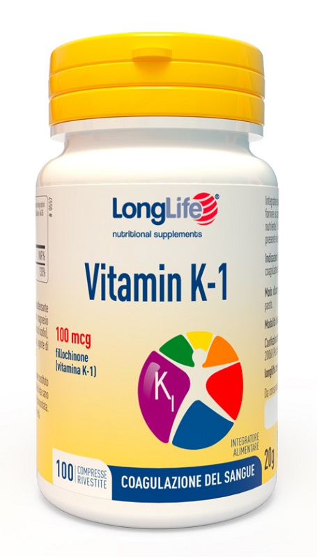 LONGLIFE VITAMIN K 100MCG 100 COMPRESSE RIVESTITE - Farmacia Dott. Pasquale Russo