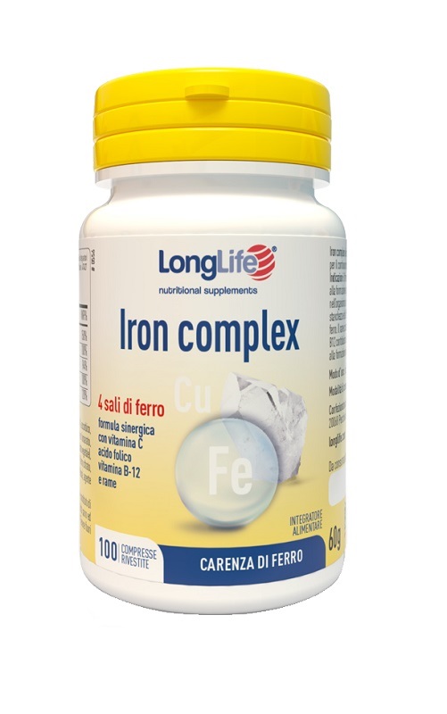 LONGLIFE IRON COMPLEX 100 COMPRESSE RIVESTITE - Farmacia Dott. Pasquale Russo