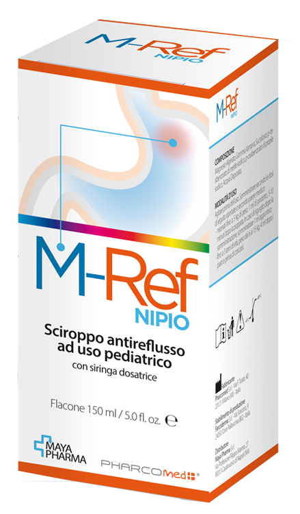 M-REF NIPIO SCIROPPO ANTIREFLUSSO AD USO PEDIATRICO 150 ML CON SIRINGA DOSATRICE - Farmacia Dott. Pasquale Russo