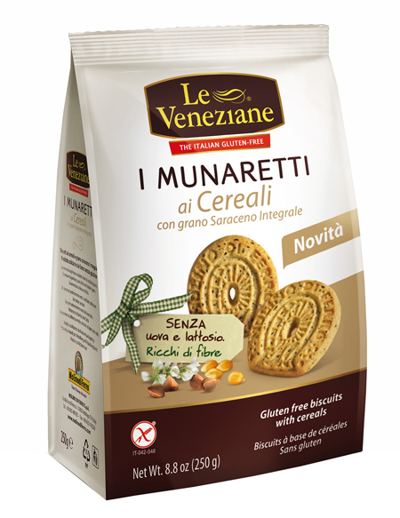 LE VENEZIANE MUNARETTI BISCOTTI CEREALI GRANO SARACENO INTEGRALE 250 G - Farmacia Dott. Pasquale Russo
