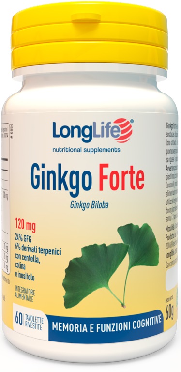 LONGLIFE GINKGO FORTE 60 TAVOLETTE RIVESTITE - Farmacia Dott. Pasquale Russo