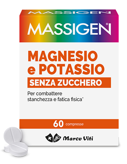MASSIGEN MAGNESIO POTASSIO SENZA ZUCCHERI 60 COMPRESSE - Farmacia Dott. Pasquale Russo