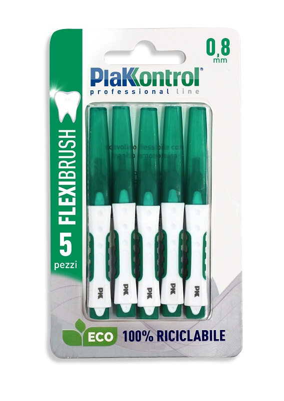 PLAKKONTROL FLEXIBRUSH SCOVOLINI INTERDENTALI 0,8 5 PEZZI - Farmacia Dott. Pasquale Russo