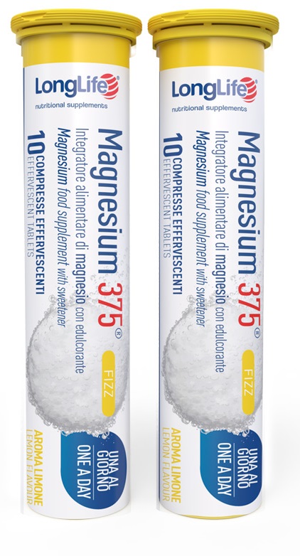 LONGLIFE MAGNESIUM 375 FIZZ 20 COMPRESSE EFFERVESCENTI DA 6,3 G - Farmacia Dott. Pasquale Russo