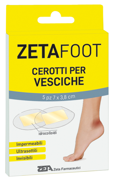 ZETAFOOT CEROTTO IDROCOLLOIDALE VESCICHE 5 PEZZI - Farmacia Dott. Pasquale Russo