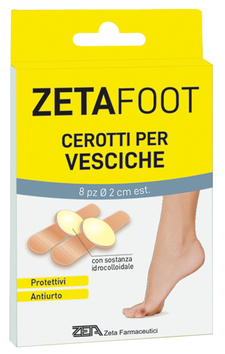 ZETAFOOT CEROTTO IDROCOLLOIDALE VESCICHE 8 PEZZI - Farmacia Dott. Pasquale Russo