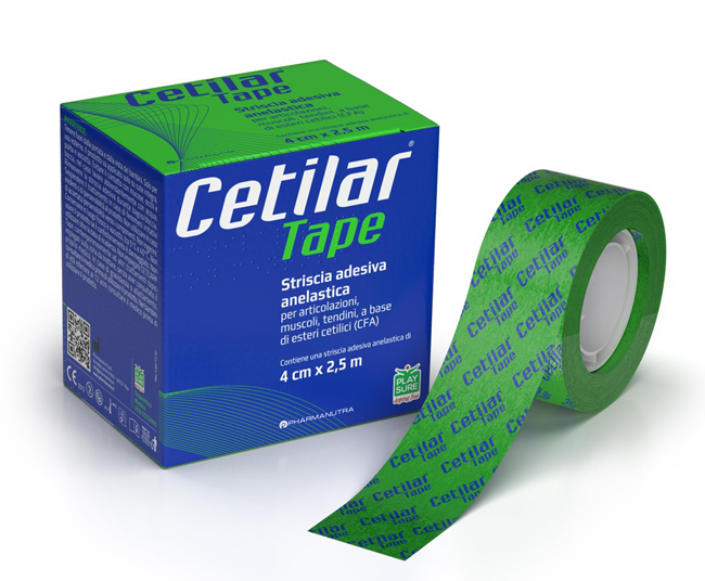 STRISCIA ADESIVA ANELASTICA CETILAR TAPE CM 4 X 2,5 M - Farmacia Dott. Pasquale Russo