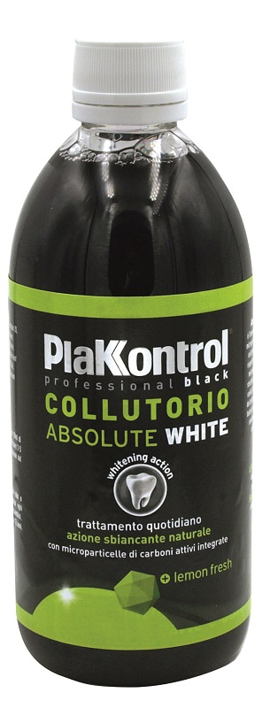 PLAKKONTROL ABSOLUTE WHITE COLLUTORIO BLACK 500 ML - Farmacia Dott. Pasquale Russo