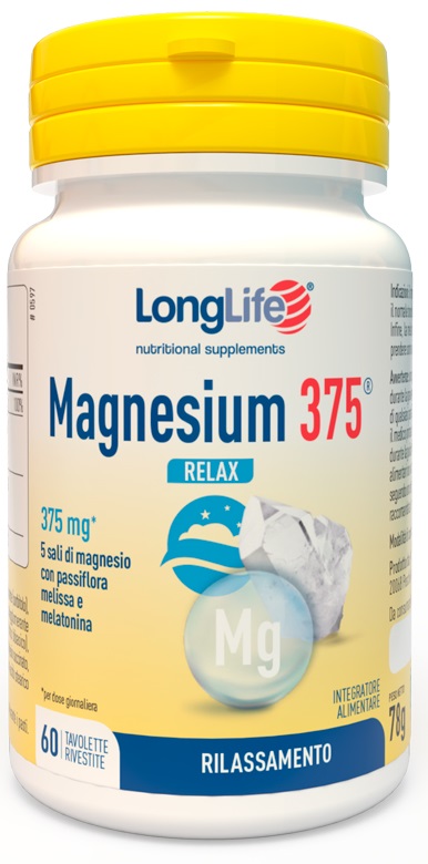 LONGLIFE MAGNESIUM 375 RELAX 60 TAVOLETTE - Farmacia Dott. Pasquale Russo