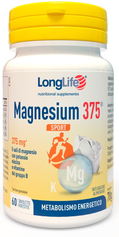 LONGLIFE MAGNESIUM 375 SPORT 60 TAVOLETTE - Farmacia Dott. Pasquale Russo
