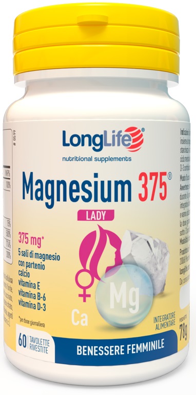 LONGLIFE MAGNESIUM 375 LADY 60 TAVOLETTE - Farmacia Dott. Pasquale Russo