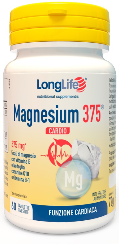 LONGLIFE MAGNESIUM 375 CARDIO 60 TAVOLETTE - Farmacia Dott. Pasquale Russo