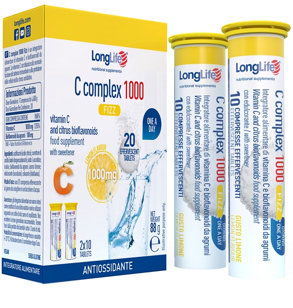 LONGLIFE C COMPLEX 1000 FIZZ 20 COMPRESSE EFFERVESCENTI - Farmacia Dott. Pasquale Russo
