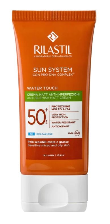 RILASTIL SUN SYSTEM WATER TOUCH MAT CREMA SPF50+ 50 ML - Farmacia Dott. Pasquale Russo