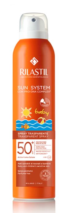 RILASTIL SUN SYSTEM BABY TRANSPARENT SPRAY SPF50+ 200 ML - Farmacia Dott. Pasquale Russo