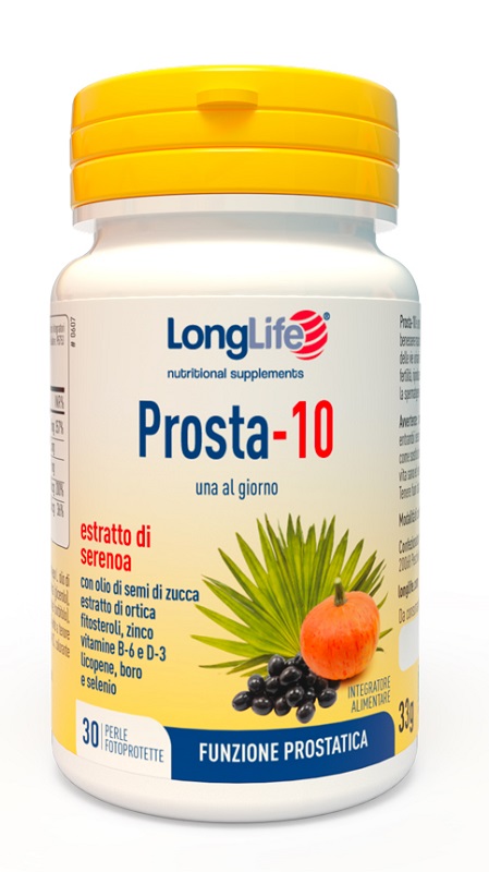 LONGLIFE PROSTA-10 30 PERLE FOTOPROTETTE - Farmacia Dott. Pasquale Russo