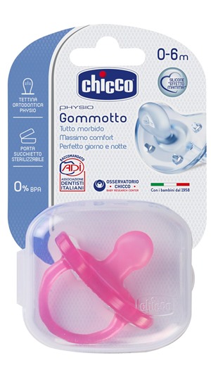 CHICCO GOMMOTTO IN SILICONE GIRL 0-6 MESI 1 PEZZO - Farmacia Dott. Pasquale Russo