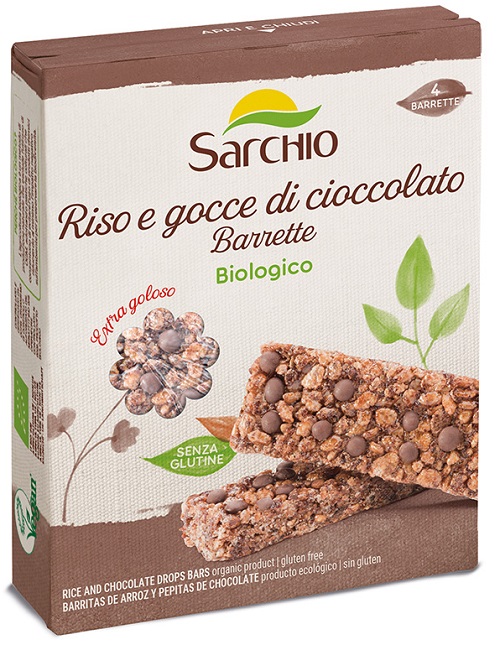 RISO E GOCCE DI CIOCCOLATO 4 BARRETTE BIOLOGICHE X 20 G - Farmacia Dott. Pasquale Russo