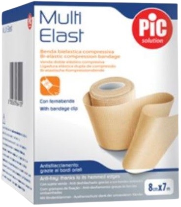 BENDA ELASTICA COMPRESSIVA A LUNGA ESTENSIBILITA' MULTI-ELAST 8 CM X 7 M - Farmacia Dott. Pasquale Russo