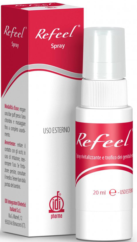 REFEEL SPRAY RIVITALIZZANTE E TROFICO DEI GENITALI ESTERNI FEMMINILI 20 ML - Farmacia Dott. Pasquale Russo
