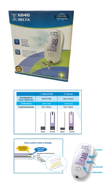 STRUMENTO PER MISURAZIONE GLICEMIA BRUNO GD40 DELTA - Farmacia Dott. Pasquale Russo