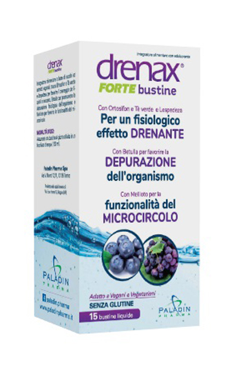 DRENAX FORTE MIRTILLO E UVA 15 BUSTINE - Farmacia Dott. Pasquale Russo