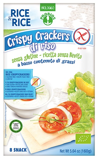 RICE&RICE CRISPY CRACKERS 100% RISO 160 G SENZA LIEVITO - Farmacia Dott. Pasquale Russo