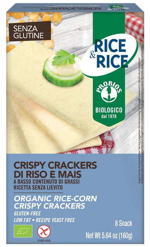 RICE&RICE CRISPY CRACKERS DI RISO E MAIS 160 G - Farmacia Dott. Pasquale Russo