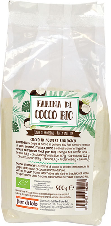 FIOR DI LOTO FARINA DI COCCO BIO 500 G - Farmacia Dott. Pasquale Russo