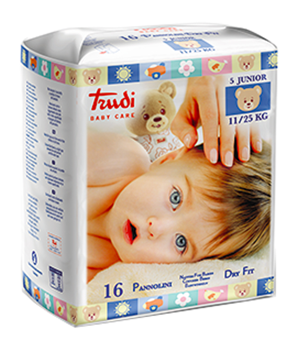 TRUDI BABY CARE PANNOLINO DRY FIT JUNIOR 11/25 KG 16 PEZZI - Farmacia Dott. Pasquale Russo