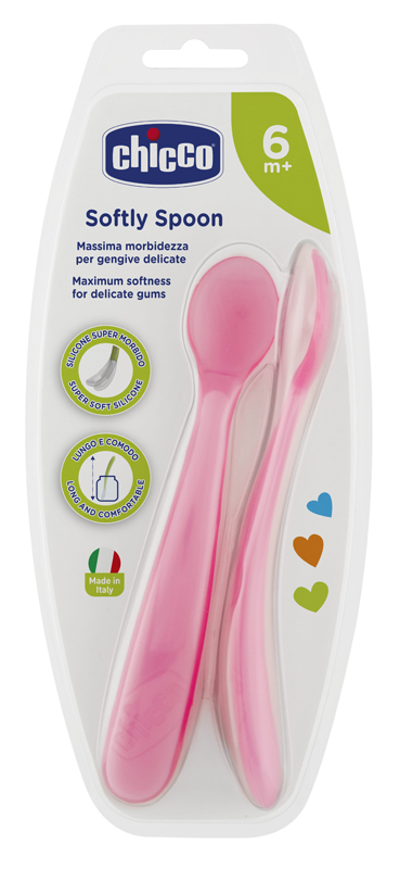 CHICCO CUCCHIAIO SILICONE FEMMINILE BI PACK 6M+ - Farmacia Dott. Pasquale Russo
