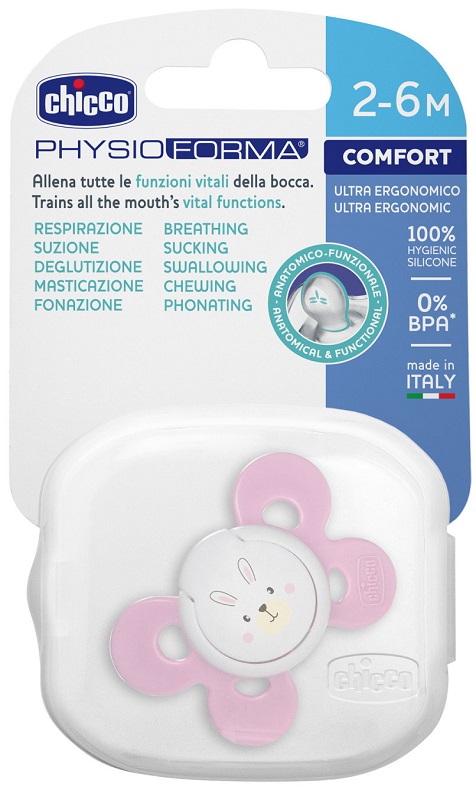 CHICCO SUCCHIETTO COMFORT GIRL IN SILICONE 2-6 MESI 1 PEZZO - Farmacia Dott. Pasquale Russo