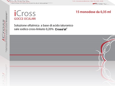 ICROSS SOLUZIONE OFTALMICA ACIDO IALURONICO CROSS-LINKATO 0,2% 15 MONODOSI DA 0,35 ML - Farmacia Dott. Pasquale Russo