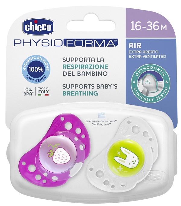 CHICCO SUCCHIETTO AIR GIRL IN SILICONE 16-36 MESI 2 PEZZI - Farmacia Dott. Pasquale Russo