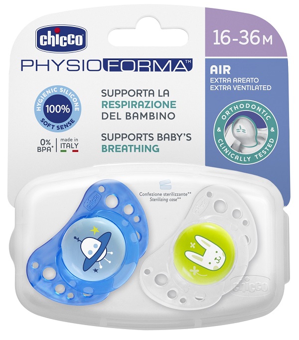 CHICCO SUCCHIETTO AIR BOY IN SILICONE 16-36 MESI 2 PEZZI - Farmacia Dott. Pasquale Russo