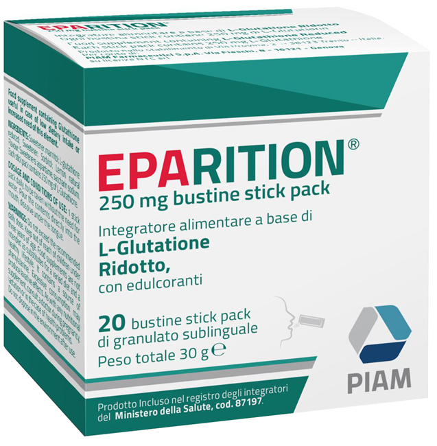 EPARITION 20 BUSTINE STICK PACK DA 250 MG DI GRANULATO SUBLINGUALE - Farmacia Dott. Pasquale Russo