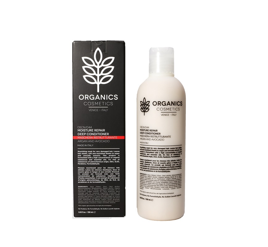 ORGANICS COSMETICS MOISTURE REPAIR DEEP CONDITIONER ARGAN AND AVOCADO 250 ML - Farmacia Dott. Pasquale Russo
