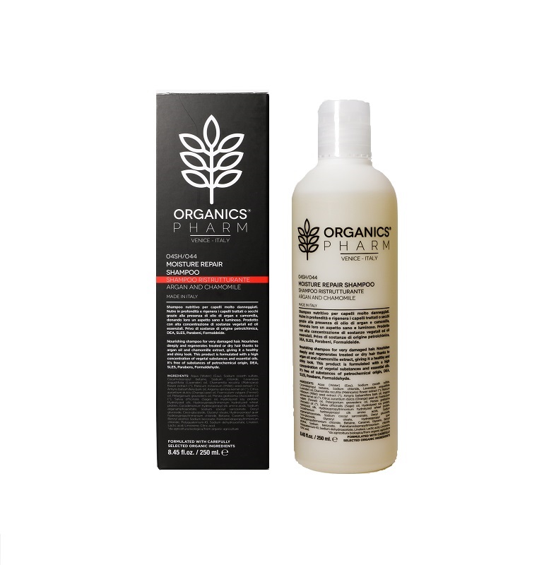 ORGANICS PHARM MOISTURE REPAIR SHAMPOO ARGAN OIL AND CHAMOMILLE 250 ML - Farmacia Dott. Pasquale Russo