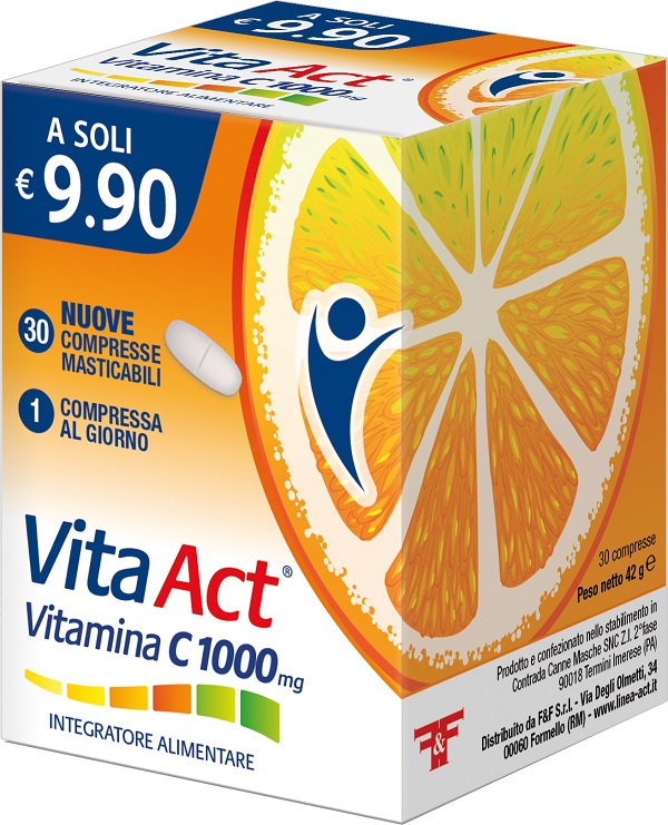 VITA ACT VITAMINA C 1000MG 30 COMPRESSE MASTICABILI - Farmacia Dott. Pasquale Russo