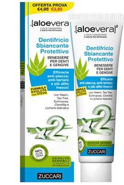 ALOEVERA2 DENTIFRICIO SBIANCANTE PROTETTIVO CON STEVIA 100 ML - Farmacia Dott. Pasquale Russo