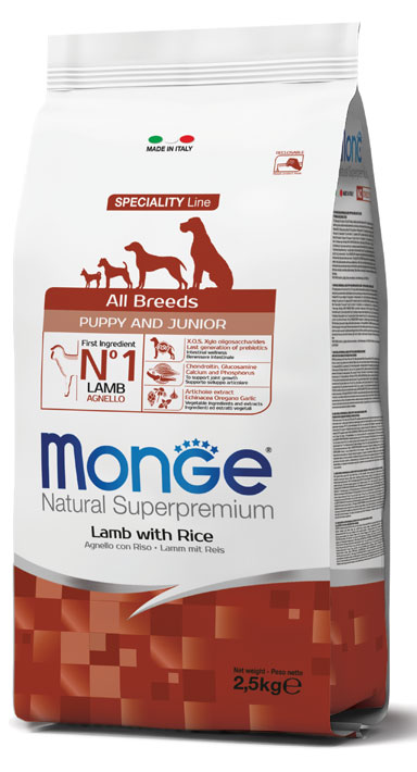 MONGE ALL BREEDS PUPPY AGNELLO & RISO 2500 G - Farmacia Dott. Pasquale Russo