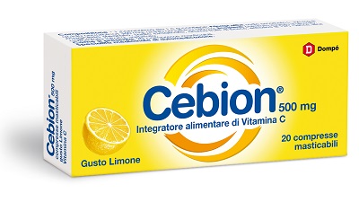 CEBION MASTICABILE LIMONE VITAMINA C 500 MG 20 COMPRESSE - Farmacia Dott. Pasquale Russo