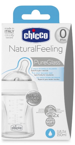 CHICCO BIBERON NATURALFEELING VETRO 0M+ 150 ML - Farmacia Dott. Pasquale Russo