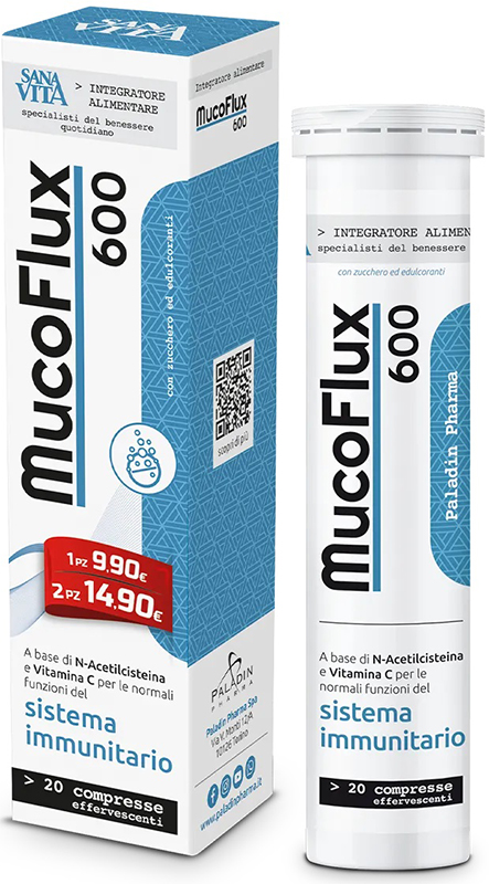 SANAVITA MUCOFLUX 600 20 CAPSULE EFFERVESCENTI - Farmacia Dott. Pasquale Russo